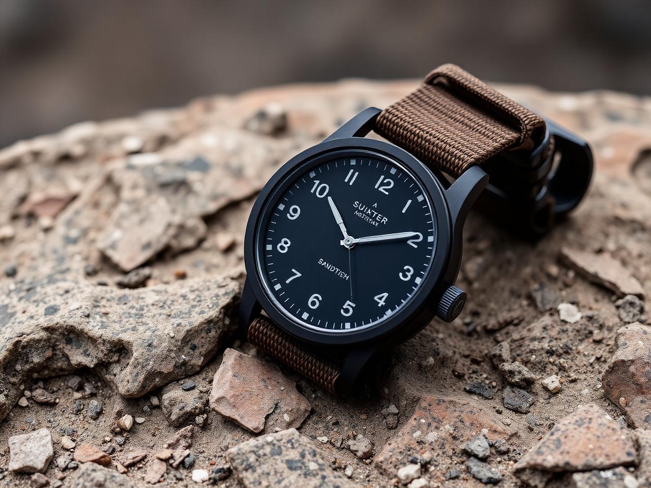 Alpina - Rugged field watch on granite
