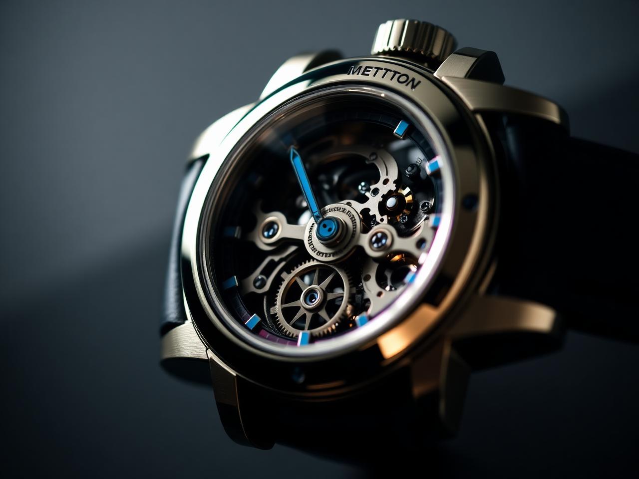 Alain Silberstein - Skeletonised mechanical watch showing movement